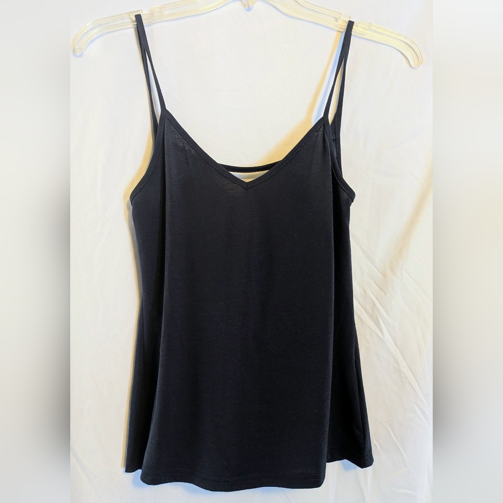 Women's Black Cami Top With Drop Back Sz. S